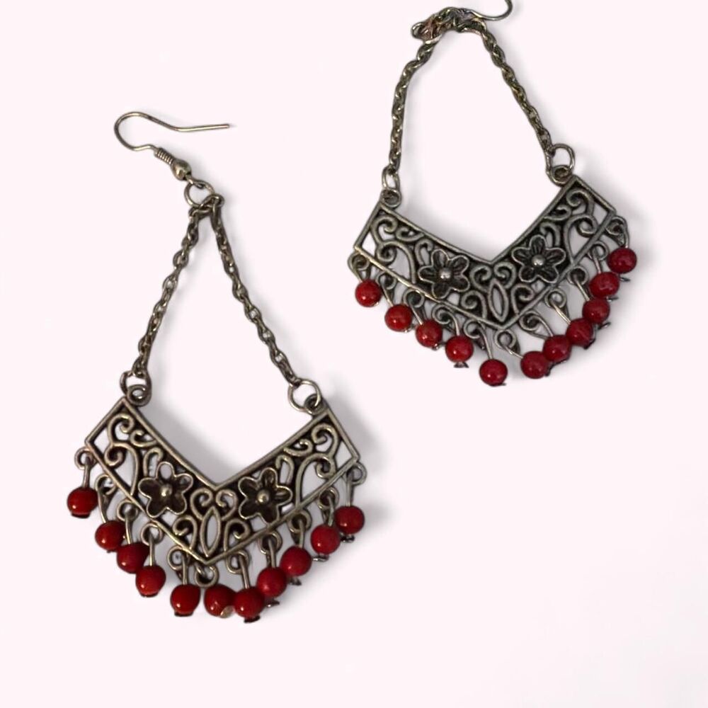 Unbranded Women's Red and Silver Jewellery
